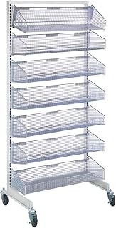 QUANTUM STORAGE SYSTEMS WS70-SS48-7S Partition Wall Starter Unit, 36" W x 26" D x 74" H, Carbon Steel, Oyster White