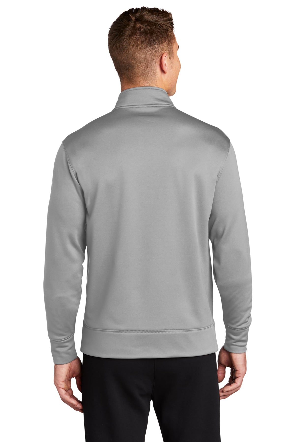 Unisex Sport-Wick Fleece Full Zip Jacket Silver by SPORT-TEK – Medium, Polyester Blend, Silver, Model ST241