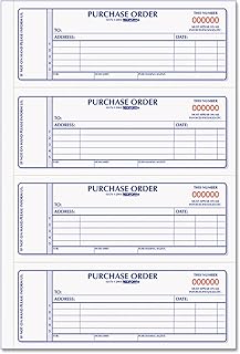Rediform 1L176 Purchase Order Book 7 x 2 3/4 Two-Part Carbonless 400 Sets/Book