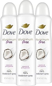 Dove Aluminum Free Deodorant Spray Coconut and Pink Jasmine 3PK 4oz