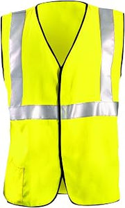 OccuNomix LUX-HRC2FR-Y3X Classic Flame Resistant Single Stripe Solid Vest, HRC2, 3X-Large, Yellow