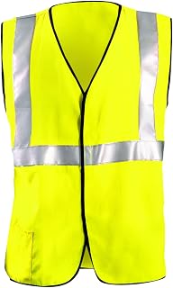 OccuNomix LUX-HRC2FR-Y3X Classic Flame Resistant Single Stripe Solid Vest, HRC2, 3X-Large, Yellow