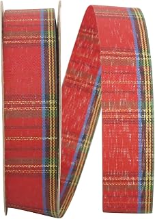Reliant Ribbon Plaid Renee Ribbon, 7/8 Inch X 25 Yards, Multi