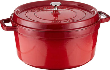 Cast Iron 9 quart Round Cocotte - Cherry by STAUB – 9-quart, 9 quarts, Cast Iron, Cherry, Model 1103203