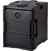 Black Front Loading Ultra Pan Carrier by Cambro – 21", 60.0 quarts, Polyurethane, Black, Model UPC400110