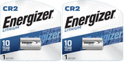 CR2 3V Lithium Batteries (2 Pack) by Energizer – 1 Count (Pack of 2), Lithium, Multicolor, Pack of 2, Model EVEEL1CR2BP