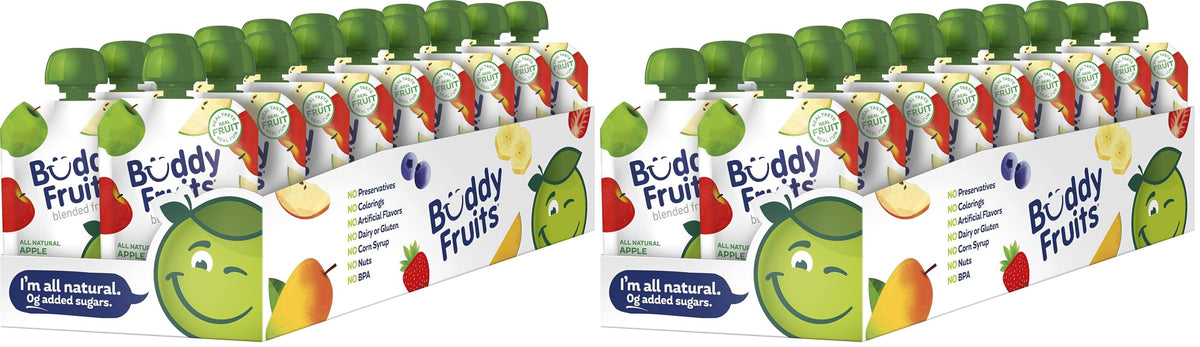 Buddy Fruits Apple / 3.2 Ounce (Pack of 36) / White Applesauce