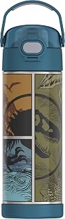 THERMOS FUNTAINER Water Bottle with Spout, 16oz, Jurassic World