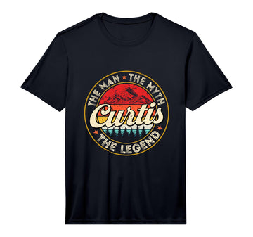 Curtis The Man The Myth The Legend Personalized Name Performance T-Shirt by First Name Personalized Curtis Retro 70s 80s – Polyester, Black, Model PN5FR9CQW3Y