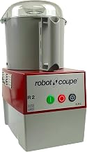 Robot Coupe R2B Food Processor Cutter and Mixer, 1 HP, 120v | Gray/Red/Clear polycarbonate unit. Ideal for Commercial Kitchen Use, featuring a magnetic safety system and motor brake