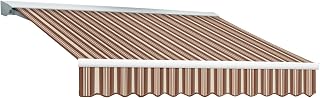 Awntech Retractable Awning Right Motor 18'W x 10'D x 10" H Brown/Terra