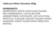 White Chocolate by Toblerone – 3.52 Ounce (Pack of 1), white, Model 070221011413