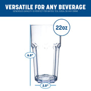 Carlisle FoodService Products 22 Ounces / Classic / Clear Tumblers & Water Glasses