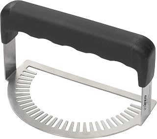 Winco 7" Silver Stainless Steel Empanada Fork/Dumpling Press Crimper | Dishwasher safe, Efficient empanada prep, Heavy-duty, Multi-purpose tool