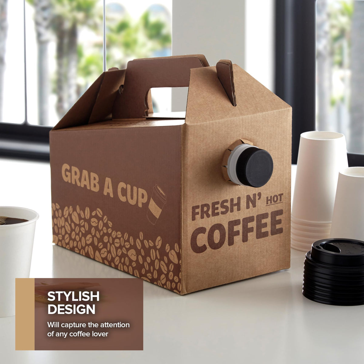 Stock Your Home 10 / 96 oz Pack of 10 / Brown Boxes