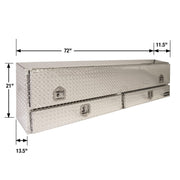 Buyers Products Contractor Truck Tool Box by Buyers Products Company – 72 x 21 x 13.5, Aluminum, Silver Diamond Tread, Model 1705641