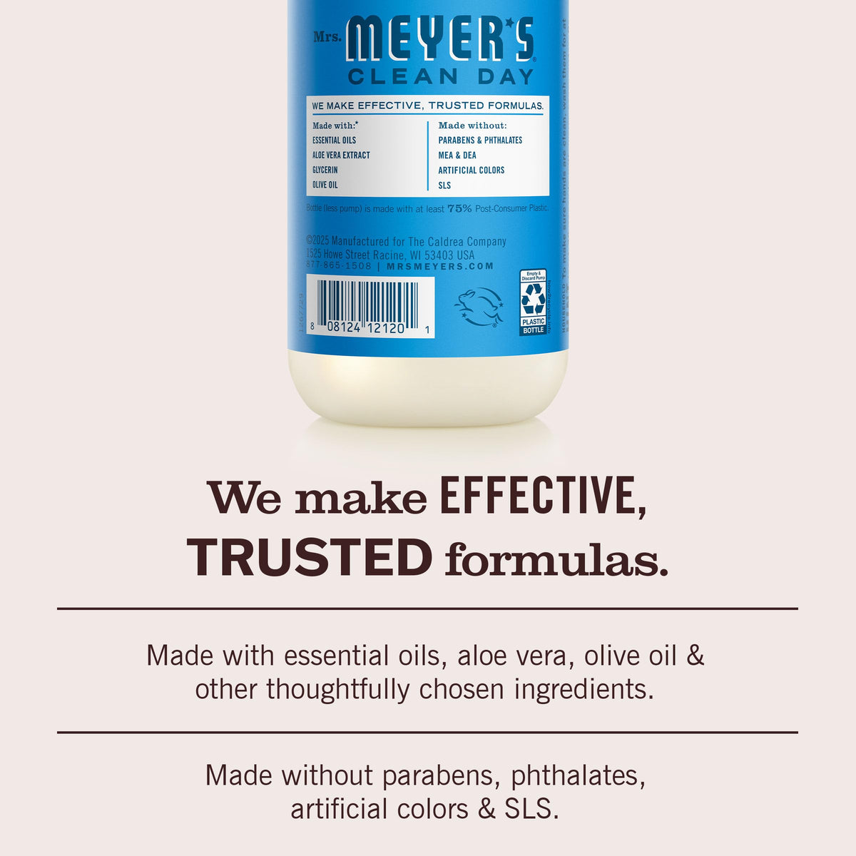 CLEAN DAY Hand Soap by Mrs. MEYER'S – 12.5 Fl Oz (Pack of 1), No Color, Model 12120