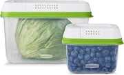 Rubbermaid FreshWorks Produce Saver, Medium and Large Produce Storage Containers, 4 Piece Set
