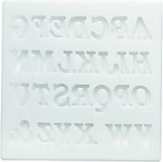 Silikomart Mould for Sugar Paste SLK328 Alphabet-Silicone White
