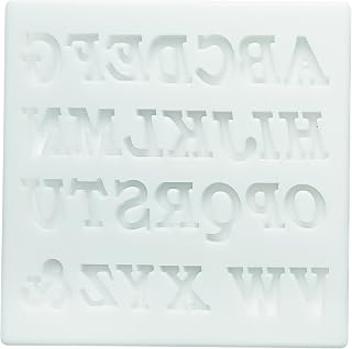 Silikomart Mould for Sugar Paste SLK328 Alphabet-Silicone White
