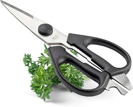 TableCraft 10995 PerfectGrip Kitchen Shears, Stainless Steel 420, Multi-Purpose Prep Tool with Built-In Handle Features, One Size, Silver, Dishwasher Safe, NSF Listed