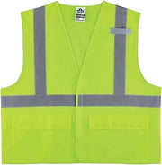 Ergodyne unisex-adult High Visibility Reflective Safety Vest, Type R, Class 2, Two Exterior Pockets, Hook & Loop Closure