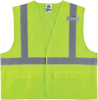 Ergodyne Unisex - H+l Class 2 Standard Mesh Vest H L, Hook & Loop Lime, XX-Large-3X-Large US