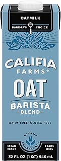 Califia Farms Creamer Oat Unsweet Barista Blend, 32 Ounce