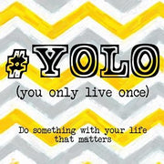 ArtExpert Yolo by Taylor Greene - 12x12 Art Print Poster
