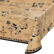 Creative Converting Treasure Island Pirate Plastic Tablecloth, 1 ct Multi Color, 22"