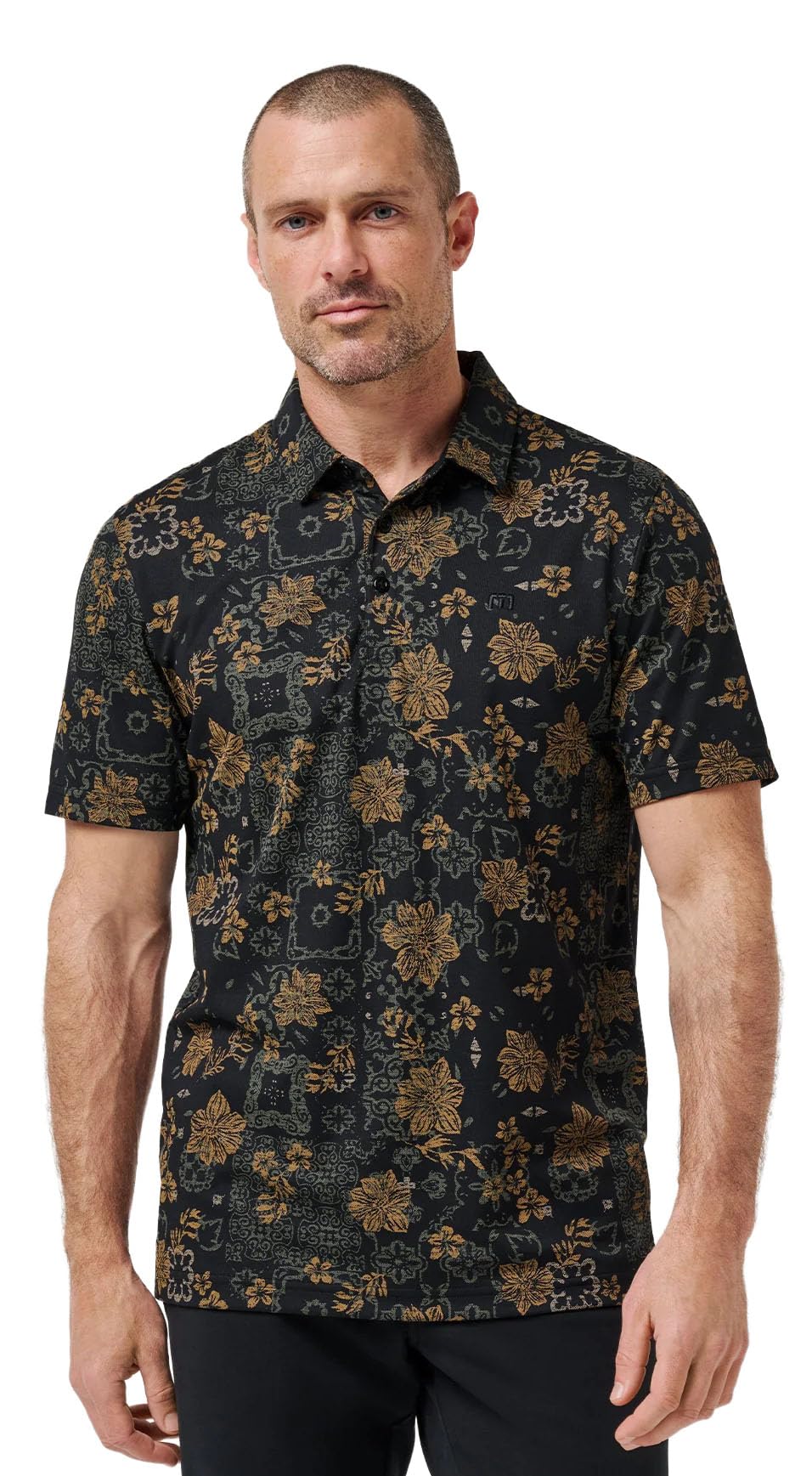 Mens Speaking My Language by TravisMathew – Cotton Blend, Black, Model A42115