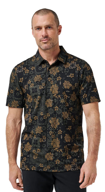 Mens Speaking My Language by TravisMathew – Cotton Blend, Black, Model A42115