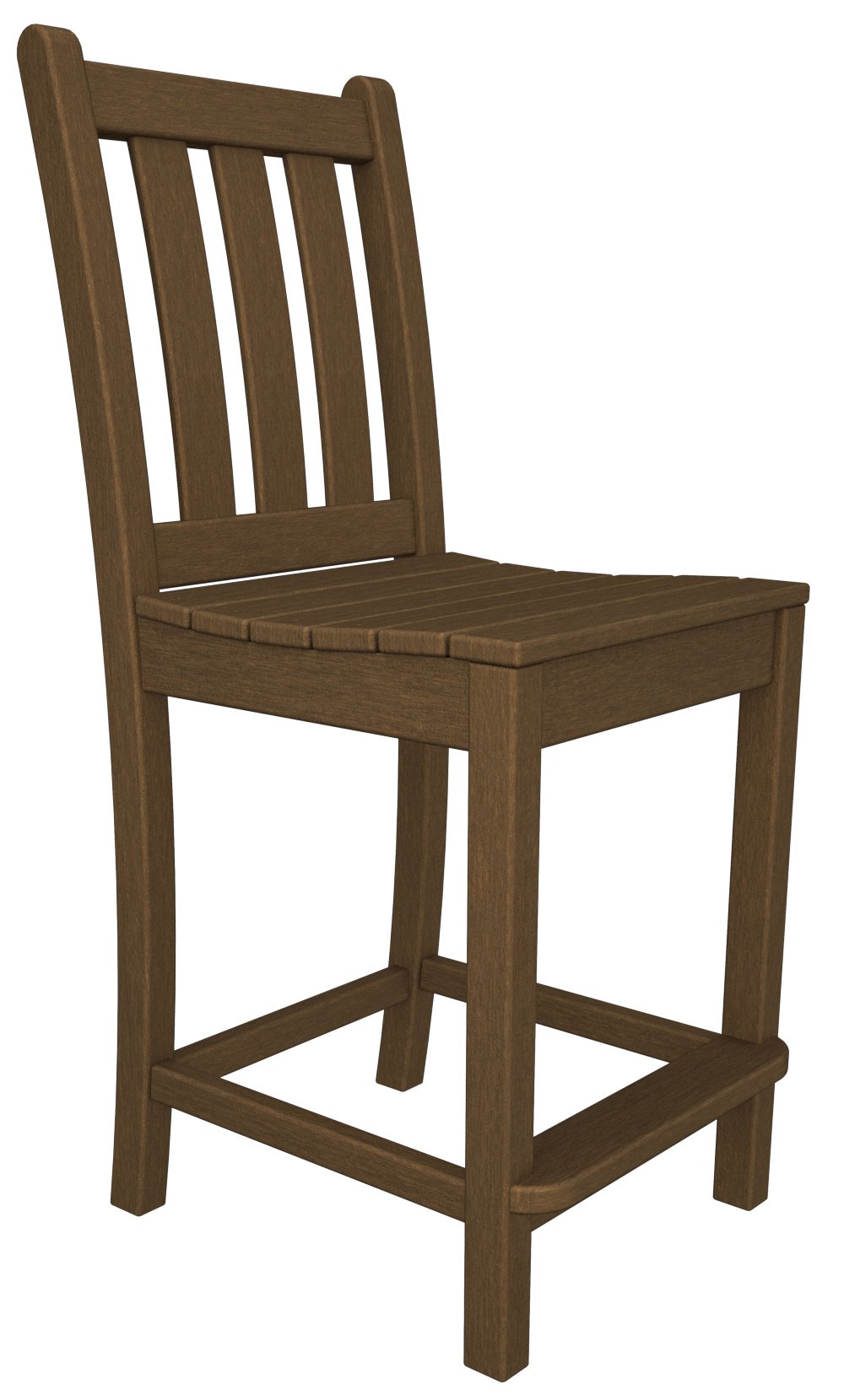 ® Traditional Garden Counter Side Chair in Slate Grey by Polywood – 17 x 22 x 41.75 inches, High Density Polyethylene (HDPE), Slate Grey, Model TGD101GY