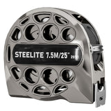 Tape Measure 25'FT Foot Stainless Steel Retractable Measuring Tape Cool Gray by Steelite – 25FT, Cool Gray, Model AZ9651-TK