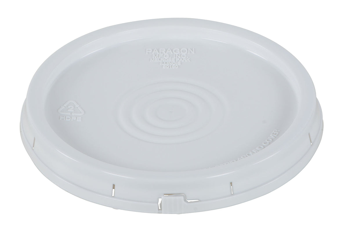 3.5, 5 & 6 Tear Tab Lid White by Vestil – One Size, 6.0 gallons, Blend, Multi, Model LID-54-PWT