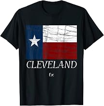 Cleveland TX - T-Shirt | Texas Flag - City State Tee T-Shirt