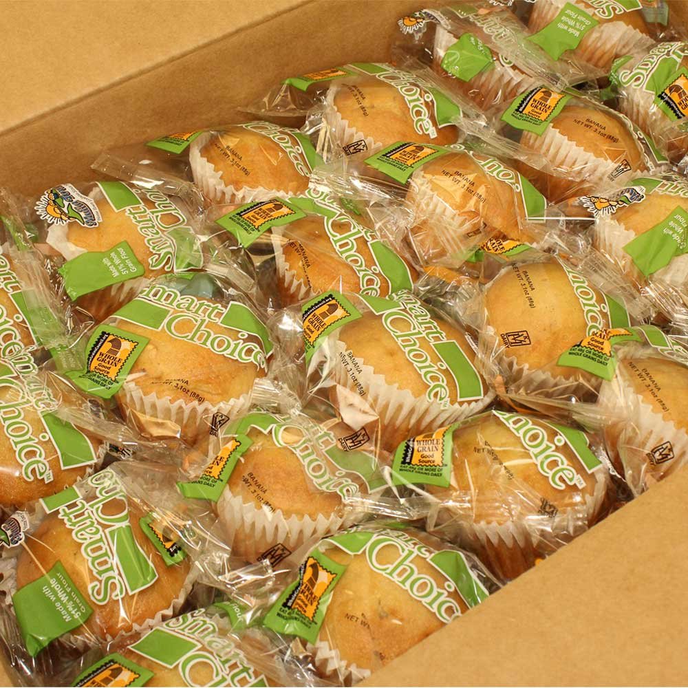 Smart Choice 2 Grain Equival Banana Muffin by Muffin Town – Pack of 48