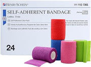 Henry Schein Self-Adherent Bandage Wrap, 3" x 5 Yds, Latex Free, 24 Ct