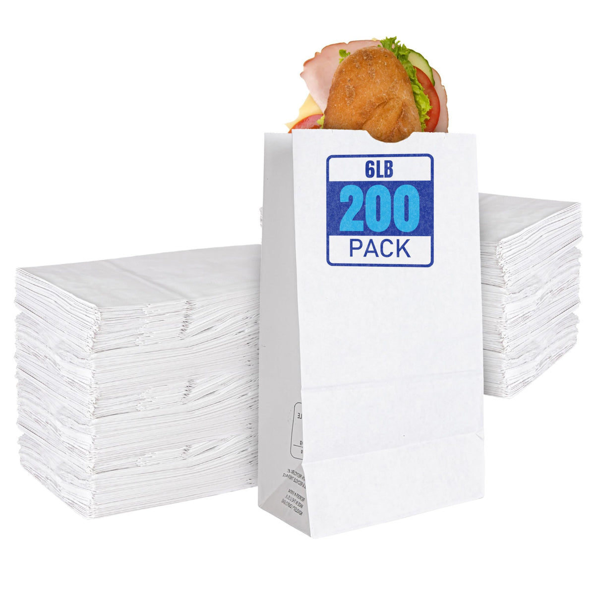 Stock Your Home 6 lb / 200 Count Pack of 25 / White / 6.0 pounds Food Storage Bags