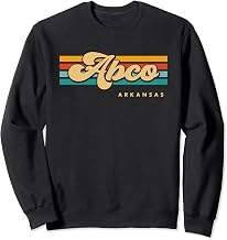 Vintage Sunset Stripes Abco, Arkansas Sweatshirt