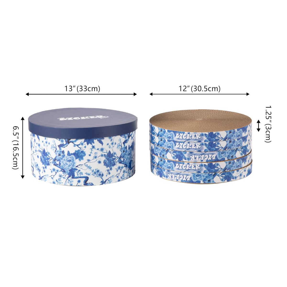 THE LICKER STORE Blue/White / 12" / Modern Scratching Pads