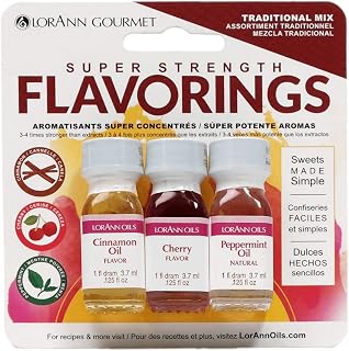 LorAnn Oils Cinnamon, Cherry & Peppermint Flavors, 0.125 fl oz
