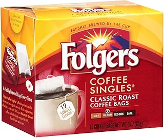 Folgers Coffee Singles - 19 packets per box, 12 boxes per case