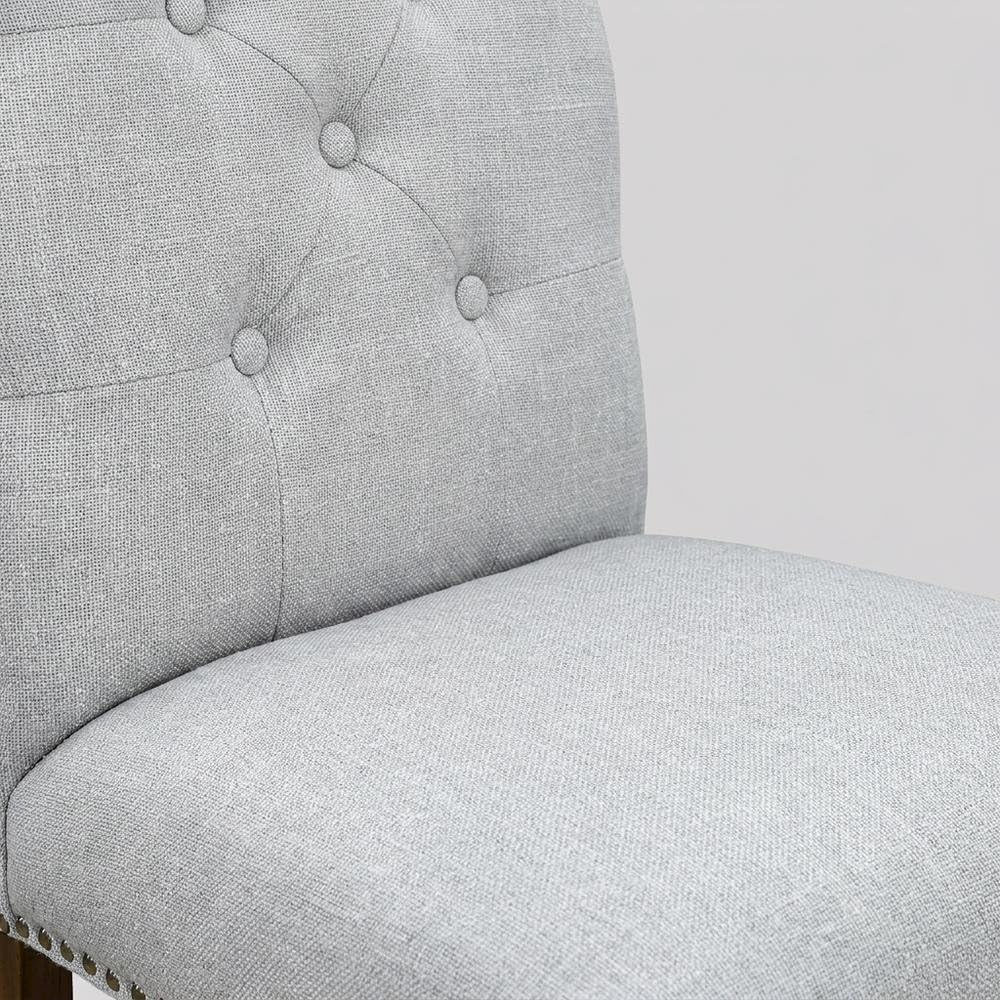 Upholstered Parsons Dining Chair with Walnut Legs by Furnifact – Wood, Walnut, Pack of 2