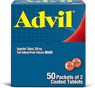 Advil Tablet Packets, Ibuprofen 200mg, Pain Relief, 100 Count
