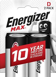 Energizer Battery D/LR20 Max 2-pak, 235384