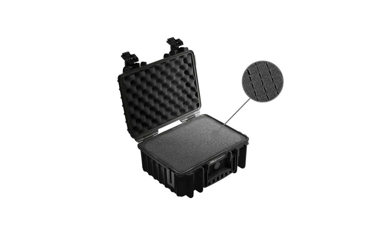 Type 3000 Outdoor Case with SI Foam by B&W International – 3000/B/SI-2, 117.0 liters, Other, Black, Model 3000/B/SI