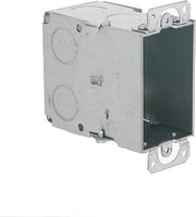 RACO 8590 3-1/2-Inch Deep Switch Electrical Box, Gangable with Plaster Ears and (8) 1/2-Inch Knockouts, 3-Inch x 2-Inch