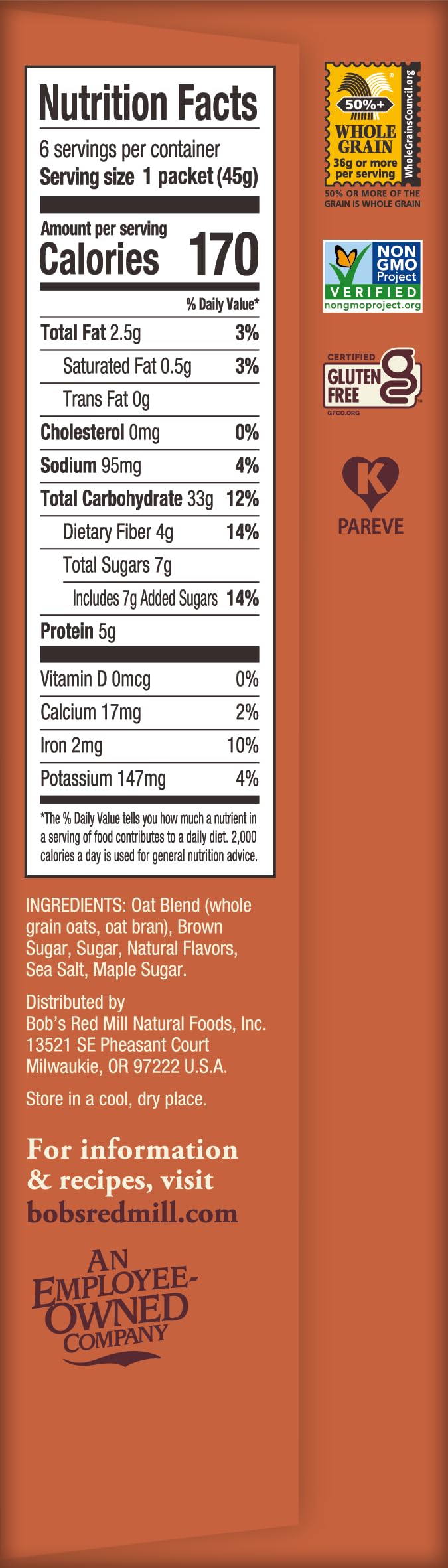 Bob's Red Mill Unflavored / 6 Count (Pack of 4) / No Color Breakfast Foods