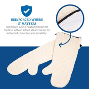 Terry Oven Mitts by San Jamar – 24 Inches, Terry Cloth, Tan, Model 824TM